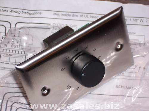 Lowell 25LVC Single Gang 25W Volume Attenuator (Stainless Steel)