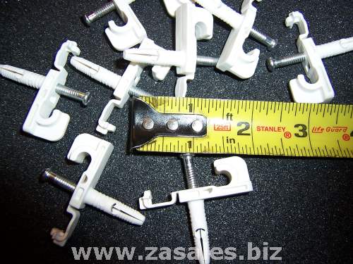 50 Rubbermaid Closet & Organization Clip Back W/drivepin 3D33-LO-WHT