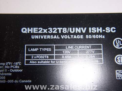 Sylvania Programmed Rapid Start Electronic Fluorescent Ballast for (2) F32T8, F17T8 Lamp Operated at 120V/277V (QHE2X32T8/UNV-PSN-MC-B)