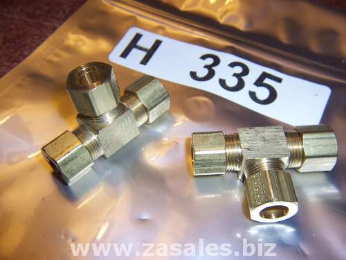 Weatherhead 64x6 brass compression union tee F x F x F 3/8 tube fitting