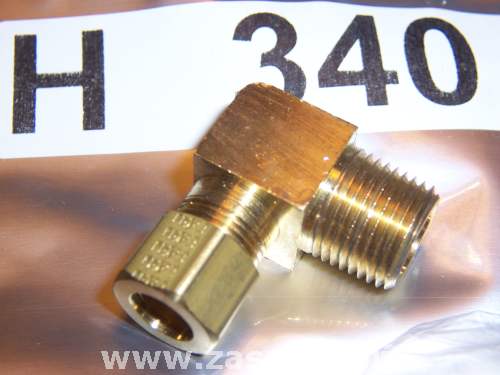 Eaton 69x6x6 Brass 90 Degree Male Elbow (3/8 Tube OD x 3/8 Male Pipe)