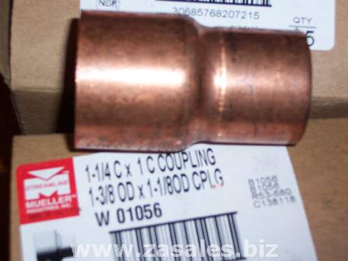 Mueller W01056 Reducer Coupling copper 1-1/4 in x 1 in sweat fitting