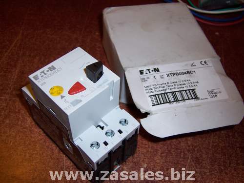 Eaton 2.50 to 4.00A Frame B Manual Motor Protector, Push Button Model: XTPB004BC1