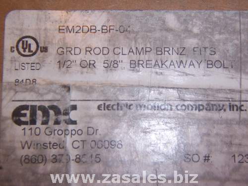 EM 2DB-BF-04 Bronze 5/8" Ground Wire Clamp Direct Bury 