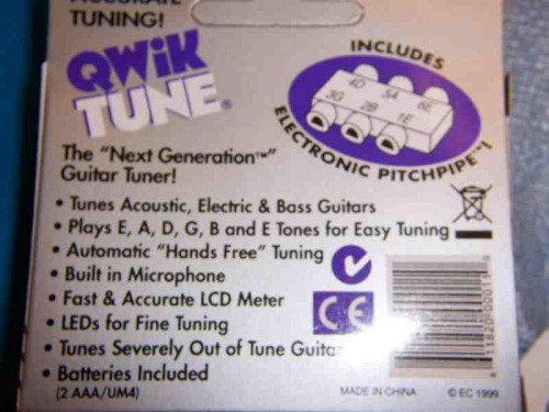 New Qwik Tune Automatic Guitar Tuner Electronic QT-11