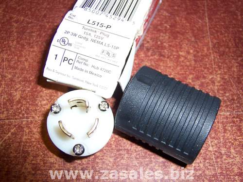 PASS & SEYMOUR LEGRAND Turnlok Plug Cord Grip L515-P,15A 125V
