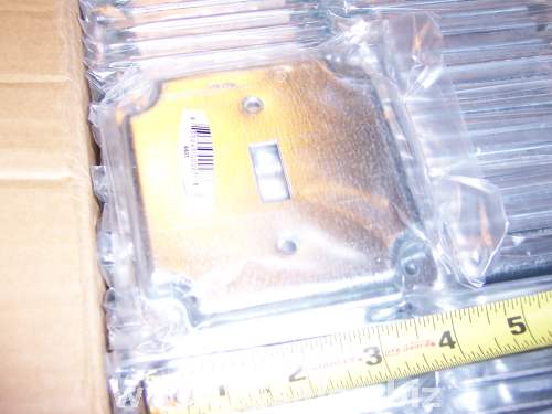 Box of 40 4 square 1/2 RS Single Gang Steel Switch cover 4401