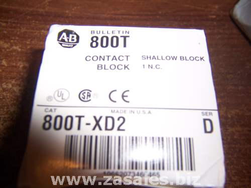 Allen Bradley 800t-xd2 Series D Contact Block Shallow Block 1 N.c