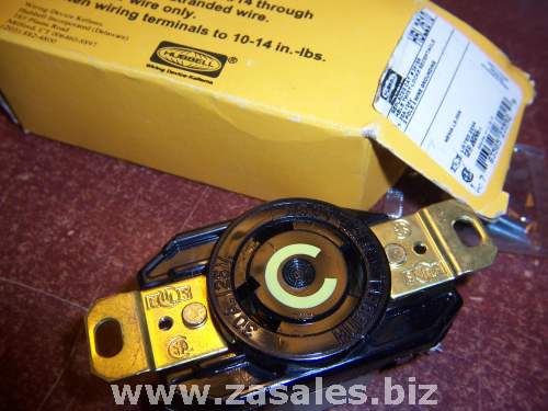 Hubbell Wiring Devices HBL2610 Connector, Power ENTRY, Receptacle, 30A