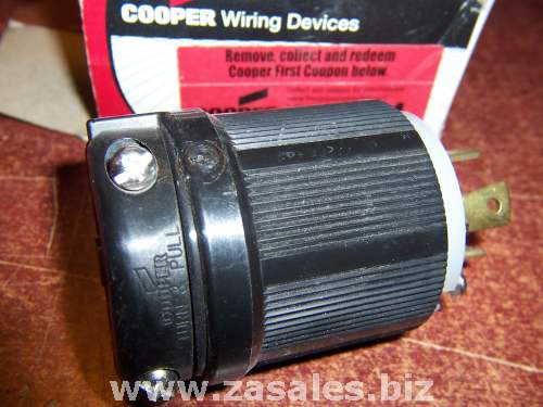 Cooper Wiring Devices, CWL1630P, L16-30P, Industrial Locking Plug