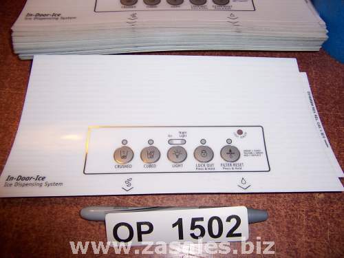 2318489W Refrigerator Door Push Button Panel Switch Overlay Whirlpool