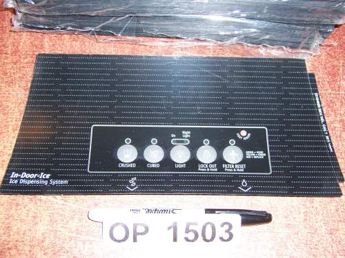 2318489B Refrigerator Door Push Button Panel Switch Overlay Whirlpool
