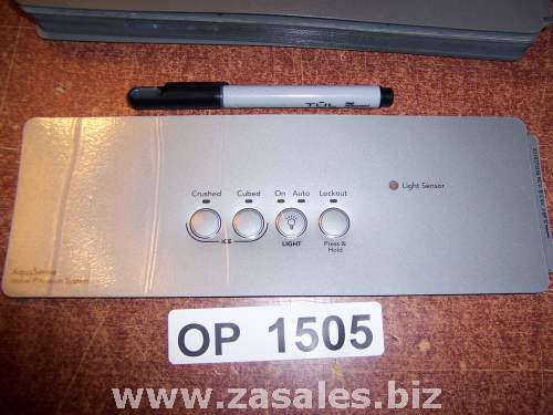 2318772US Refrigerator Door Push Button Panel Switch Overlay Whirlpool