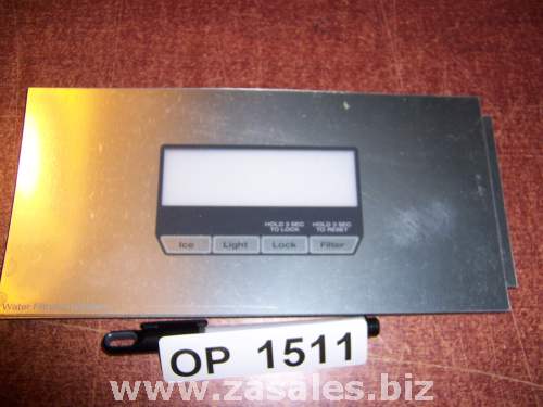 W10139877 Refrigerator Door Push Button Panel Switch Overlay Whirlpool