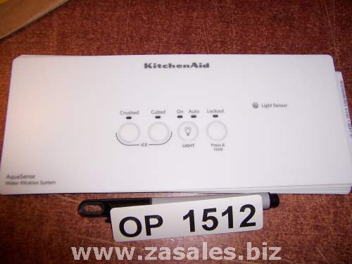 W10160499 Refrigerator Door Push Button Panel Switch Overlay Whirlpool