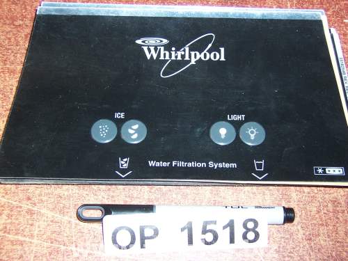 2318245B Refrigerator Door Push Button Panel Switch Overlay Whirlpool