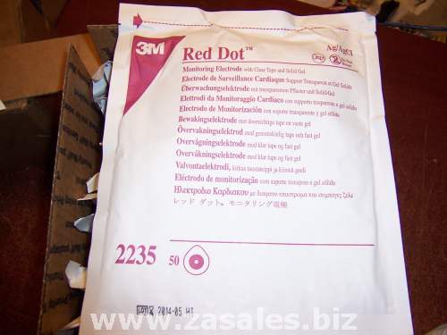 3m 2235 Red Dot Clear Plastic Monitoring Electrodes Package of 50