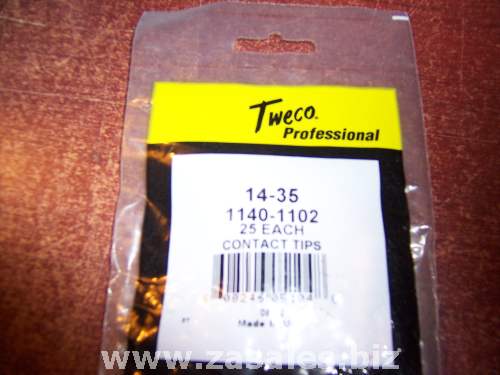 Tweco 14-35 Contact Tip (035) - 25/pk - 1140-1102