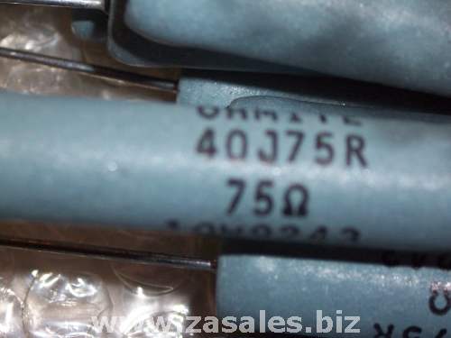 Ohmite 40J75R 75 Ohm 10 Watt Wire Wound Resistor