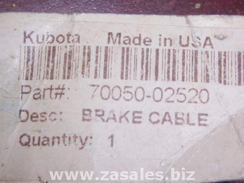 70050-02520 Kubota OEM Tow Tractor Brake Cable
