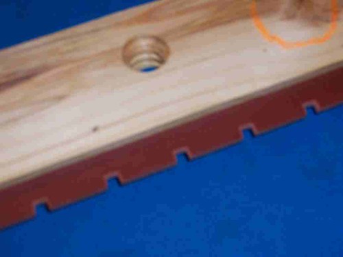 Brushman Wood Back Floor Sqeegee 24in Notched 3/16