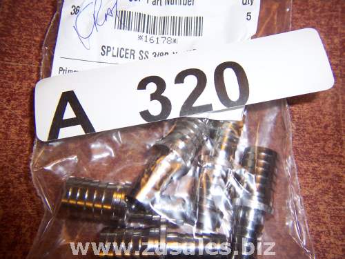 Coke-Cola Soda Dispenser Part # 16178 Splicer SS 3/8 x 1/2 