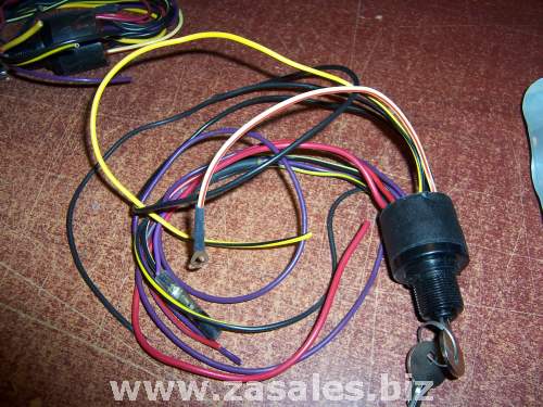 7 Pole Wire Ignition Key Start Switch Off-On-Start Encapsulated