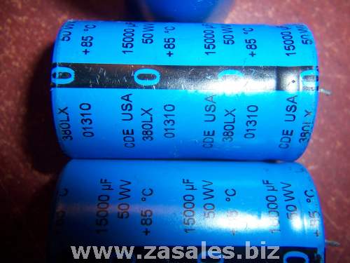Mallory 1500 uF capacitor 50 WV CDE 380LX 01210 USA