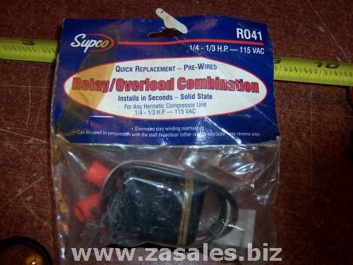 Supco RO41 Relay Overload  For 1/3 1/4 Hp Compressors