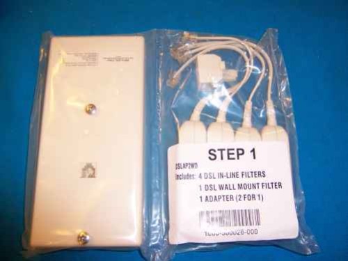 5 New Dsl Phone Line Filter 4 Cord 1 Wall Unopened Pack