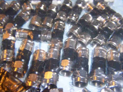 50 Ppc Ex6Xl Aquatight F Connector Coax Rg6 Rg6Q
