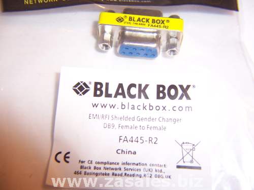 BLACK BOX FA445-R2 DB9 Gender Changer, EMI/RFI Shielded,