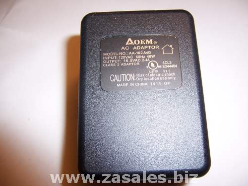Atech OEM AC Adaptor - AA-162A4G - 120VAC 60Hz 48W - 16.5 VAC 2.4A
