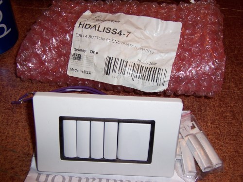 Watt Stopper HDALISS4-7 4 button scene switch HDALISS4 WattStopper