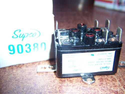 Supco 90380 General Purpose Switching Fan Relay - 24V DPST
