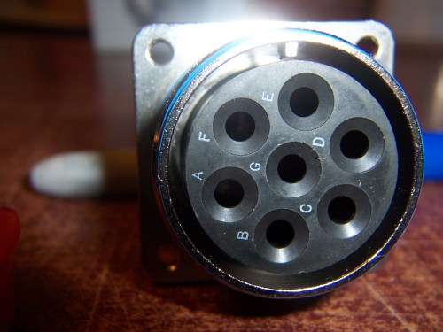 J-Tech 08w78 1096118-7 Bulkhead Connector 7 circuit