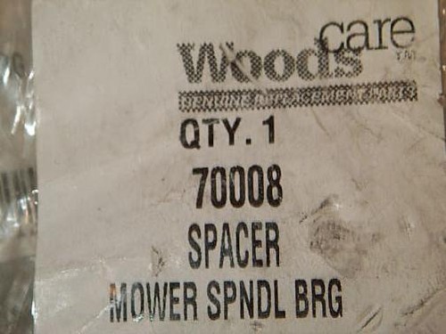 Woods 70008 Mower Spindle Bearing Spacer