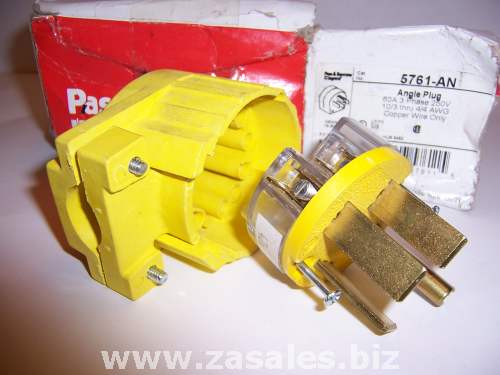 Pass & Seymour 5761-An Ang Plug-Nema15-60P