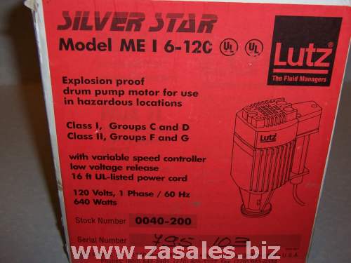 Lutz 0040-200 MEI-6-120V Silver Star Drum Pump Motors