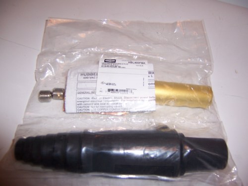 hubbell wiring device-kellems hbl400fbk connector,double set,blk,female