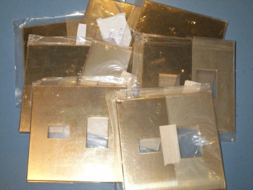 8 Polished Brass Plates Desk Woodworking Ect