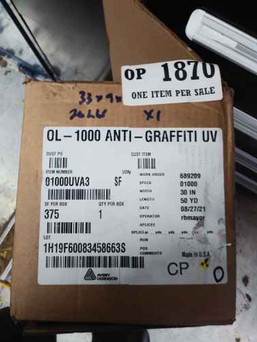 Avery Anti-Graffiti Lam OL-1000 Clear 30