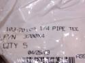 WEATHERHEAD 3700X4 103-70104 1/4 brass Pipe Tee T 1
