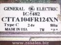 GE IC4482 CTTA104FR124XN Relay Type C 24v 80A double pole 1