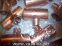 Copper  1 x 1 x 1/2 Reducing Tee Fitting Mueller Wb04051 sweat