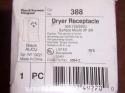 Pass & Seymour 388 Single Surface Dryer Receptacle (3-wire) 1