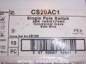 Pass & Seymour CS20AC1-W Single Pole Switch 20A 120 VAC 1