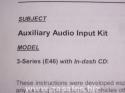 BMW Audio Auxiliary Input - E46 2003-2006 82 11 0 149 389 82110149389 3