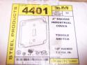 Box of 40 4 square 1/2 RS Single Gang Steel Switch cover 4401 1