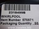 2318499B Refrigerator Door Push Button Panel Switch Overlay Whirlpool 2